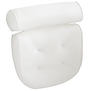 Luxury Spa Bath Pillow with Head, Neck, Shoulder and Back Support. Non-Slip, Extra Thick, Soft and Large 14x13in for ...