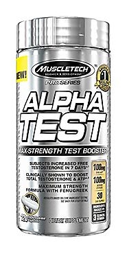MuscleTech Pro Series AlphaTest, Max-Strength Testosterone Booster, 120 Rapid-Release Capsules