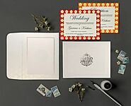 White Matte Foil Stamped Wedding Card