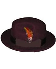 Mens Burgundy Fedora Gives Iconic Appearance