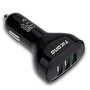 Car Charger, TIKONO USB Car Charger with Quick Charge 3.0 & 2 Port USB Cell Phone Charger for Apple iPhone, iPad, Tab...
