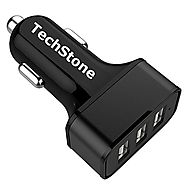 Car Charger,TechStone 3 Ports USB Smart Car Charger 36W / 7.2A Smart Charge for iPhone 7 6S Plus 6 Plus 6 5SE 5S 5 5C...