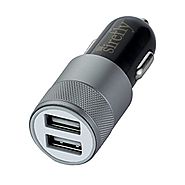 Sirefly 3217654 4.8 Amp Dual Port USB Car and Cell Phone Charger for iPhone, iPad, iPod and Smartphone
