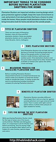 Important Things to be Consider before Buying Plantation Shutters for Home