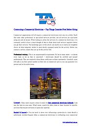 Contracting a commercial electrician top things consider first before hiring