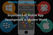 Importance of Mobile Application Development in Modern World