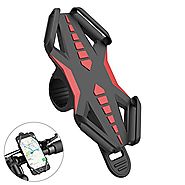 Bike Phone Mount, GVDV Universal Anti-Slip Adjustable Bicycle Motorcycle Cell Phone Holder For iPhone 7 6 6(+) 6s 6s ...