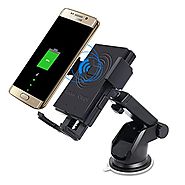 Wireless Charger,HTOCINQ Qi Wireless Charging 2-in-1 Car Mount for Samsung Note 5,Galaxy S7/S7 Edge/Plus, Galaxy S6/S...