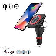 Wireless Charger Car Mount,Gemwon Magnetic Wireless Charging With 180°Adjustable Holder Dock for Qi Android Phone,Sam...