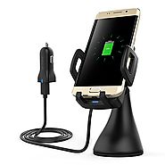 dodocool Qi Wireless Charger Fast Wireless Charging Car Mount for Samsung Galaxy Note 8/ S7/ S7 Edge/ S6 Edge Plus/ N...