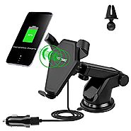 Wireless Car Charger for iPhone X, iPhone 8 Plus/ 8, and Other Qi-Enabled Devices , Provides Fast-Charging for Galaxy...