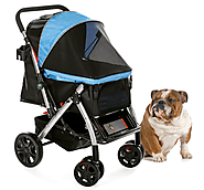 PET ROVER™ Premium Stroller for Small, Medium & Large Pets - Blue – HPZ™ PET ROVER™