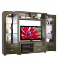 Savoy Wall Unit - Big Glass Shelves & Open Spaces