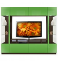Brent Entertainment Center - Two-Sided Curio Displays