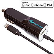Apple Certified Lightning Car Charger - 3.1 Amp - For iPhone 7 Plus 7 6S Plus 6 S 5S 5C 5 SE - Cable & USB Socket Rap...