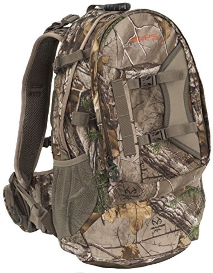 Tan Tactical Hunting Backpack with Bow Rifle Holder Gun Carry Archery Day Pack 