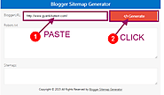 How to Create a XML Code from the Blogger Sitemap Generator.