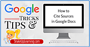 How to Cite Sources in Google Docs | Shake Up Learning