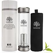 The Original Tea Infuser Bottle by UEndure – NEW & Improved V2 Design – Loose Leaf Tea Cup + Stainless Steel Filter -...