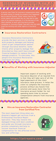 Benefits of Working with an Insurance Repair Specialist