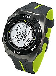 WCI Quality Outdoor Exercise Data Wrist Watch - Measures Altitude And Barometer Pressure - Professional Stopwatch Wit...