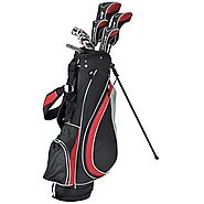 Orlimar Men's Sport Fireline GI Complete Golf Set, Right Hand, Graphite, Senior Flex, Black/Red, Bag, Headcovers