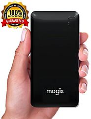 Mogix External Battery Phone Charger 10400mAh Power Pack - Best Bank For Fast Charging 2 USB Ports (Black)