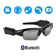5M Pixels Bluetooth Sunglasses with Camera 1080P Support Micro SD Card Expandable to 32GB With MP3 + Bluetooth + Came...