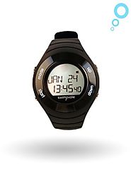 Swimovate Poolmate Heart Rate Monitor Lap Counter Watch, Black