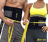 HBT GEAR Waist Trimmer Weight Loss Ab Belt Sauna Waist Trainer - Sweat Band - ebook "Lifestyle Diet Makeover"
