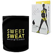 Sweet Sweat Waist Trimmer with Sample of Sweet Sweat Workout Enhancer gel, Medium