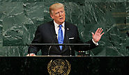 Donald Trump, in the first UN speech, warns that the United States "completely destroy" North Korea when threatened -...