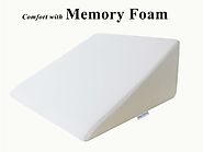 InteVision Foam Wedge Bed Pillow (25" x 24" x 12") with High Quality, Removable Cover