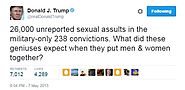 Trump on Sexual Assault cases in the Military