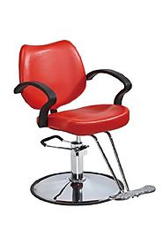 Red Classic Hydraulic Barber Chair Styling Salon Beauty