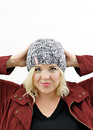 Simple Thick and Thin Knit Hat - Free Pattern - Persia Lou
