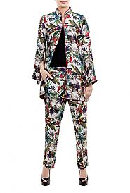 PRINT ON PRINT JACKET SUIT BY ALLURE