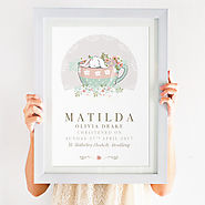This Personalised Christening Gift for Girls make a perfect keepsake for a Christening or Baptism with four designs t...
