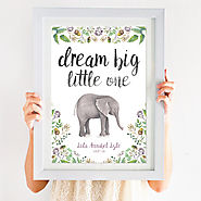 Dream big little one – an inspiring print to add personality to any nursery