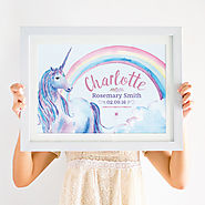 This personalised unicorn print gift idea certainly has the wow factor