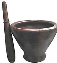 Super-sized Clay Mortar and Pestle 10"
