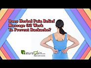 Does Herbal Pain Relief Massage Oil Work to Prevent Backache