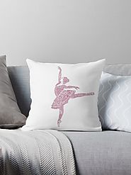 ‘Ballet Dance - Designer Art’ Throw Pillow by ballet-gift
