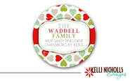 Kelli Nicholls Designs: Christmas Circle Address Label Stickers