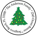 Christmas Circle Address Label