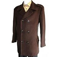 Elegant & Fashionable Double Breasted Wool Coat For Mens