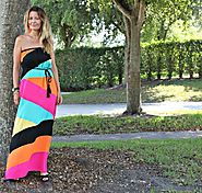 Street Style Youthful Color block shift dresses - Maxi