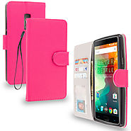 OnePlus 2 Two Hot Pink Leather Wallet Pouch Case Cover with Slots :: Android Cell Phone Cases
