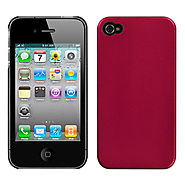 Apple iPhone 4S Metallic Red Blendy Back Protector Case Cover- Apple Cell Phone Cases