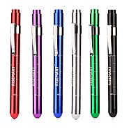 Pen Light,RISEMART Nurse Penlight Medical Reusable White Led Pen Light with Pupil Gauge Measurements for Doctor Steth...
